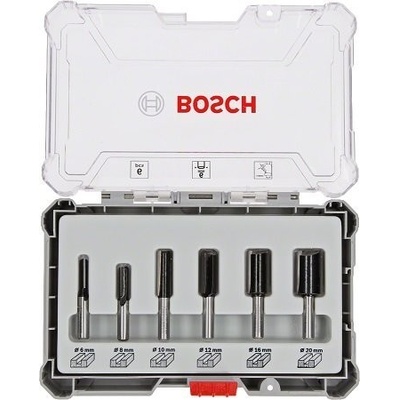 BOSCH Sada frézovacích bitu, 6 ks, rovný 6 mm drík - 2607017465