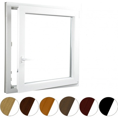 Aluplast plastové jednokřídlo 550 x 550 mm Pravé, Dvojsklo Ug= 1,1
