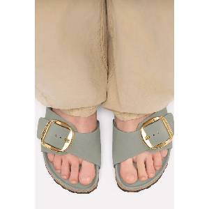 Birkenstock чехли дамски от кожа Madrid Big Buckle Oiled Leather (1032945)