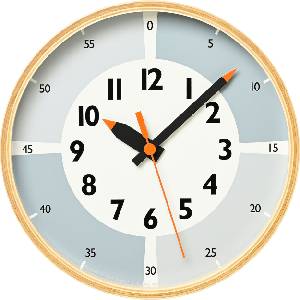 Lemnos Стенен часовник Fun Pun Color 20, 3 см сив (YD23-09 GY)