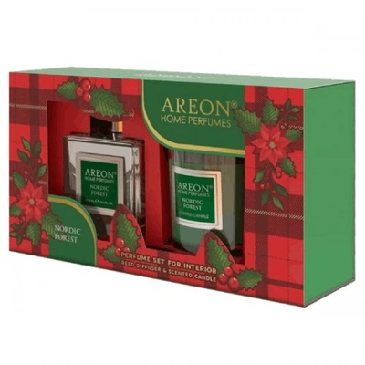 Areon Комплект Areon Скандинавска гора Ароматизатор парфюм + Свещ