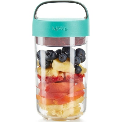 Lékué Olovrantový box JAR TO GO 600 ml, tyrkysová