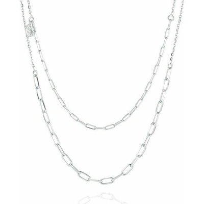 Sif Jakobs Módny strieborný dvojitý náhrdelník chains SJ-C42132-SS