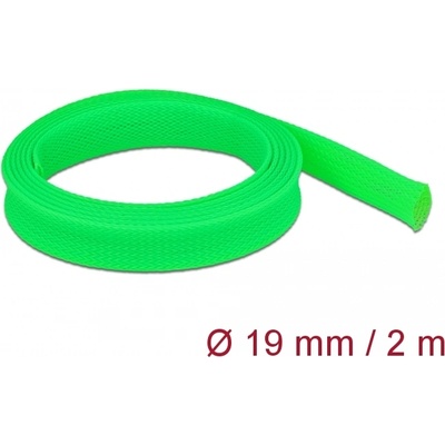 Delock Оплетен кабелен чорап 2 m x 19 mm разтеглив зелен