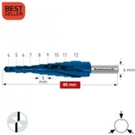 Karnasch Стъпално свредло Ø 4-12 mm (x 5 mm), HSS-XE Blue-Dur, 2x спирален канал, BESTSELLER (1488)