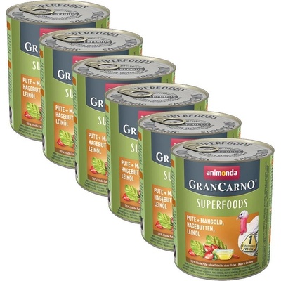 Animonda GranCarno Superfoods morčacie a mangold 6 x 800 g