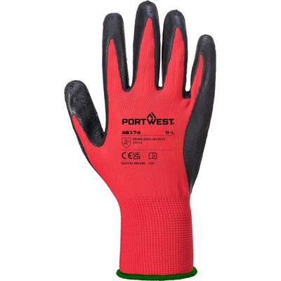 Portwest essential ab174 / Латексови ръкавици, 12 броя в опаковка - червени m (ab174r8rm)