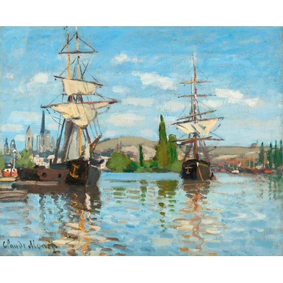 Lodě na Seině (1872) 50x60cm - Claude Monet