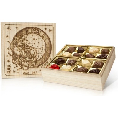 Selllot Rak Belgické pralinky v dřevěné dóze 200 g