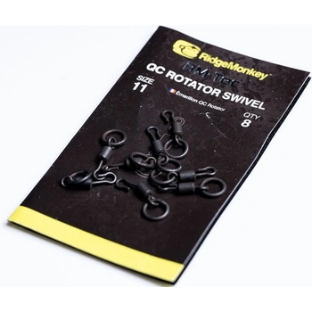 RidgeMonkey Obratlík RM-Tec Quick Change Rotator Swivel veľ.11 8 ks