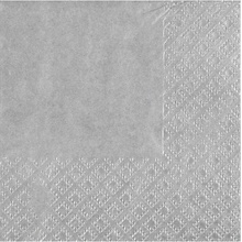 Santex Servítky jednofarebné strieborná 21x20 cm