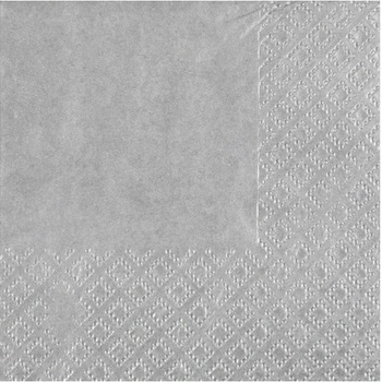 Santex Servítky jednofarebné strieborná 21x20 cm