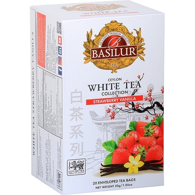 Basilur White Tea Strawberry Vanilla 20 x 1,5 g