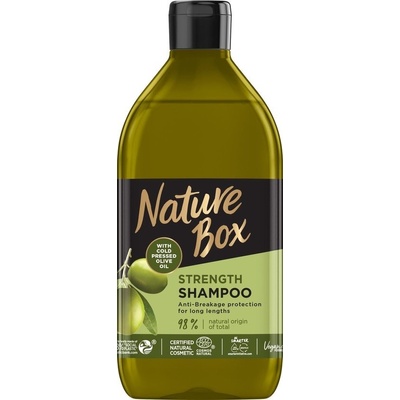 Nature Box Olive Oil šampón proti lámavosti vlasov 385 ml