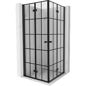 Mexen Mist-F Duo сгъваема душ кабина 85 x 85 см, черна решетка, черна - 8A6-085L-085P-70-77 (8A6-085L-085P-70-77)