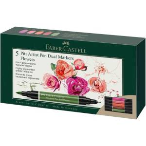 Faber-Castell Акварелен маркер Albrecht Durer, Flowers, 5 цвята (162007)