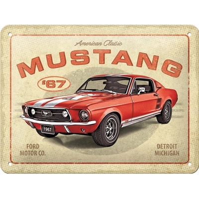 NOSTALGIC ART cedule FORD MUSTANG beige/red