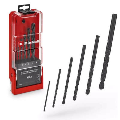 Einhell Комплект свредла за метал Einhel HSS-R, 423006 - 2-8 mm, 6 броя (423006)