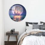 Art gift Стъклено пано Лодка под лунната светлина