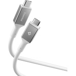 Spigen Кабел за данни Spigen Essential (EB24012CC) - Type-C към Type-C, 240W, 8K, 1.2м - Бял