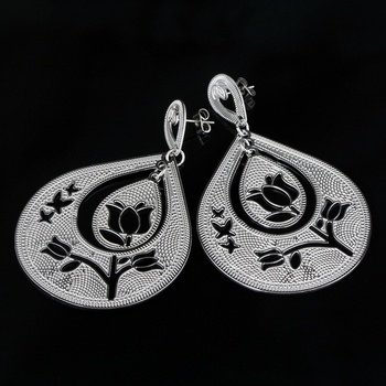 Šperk Holíč Oceľové náušnice dvojitá slza ONS273