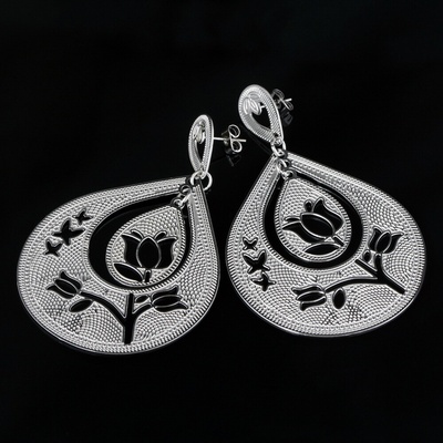 Šperk Holíč Oceľové náušnice dvojitá slza ONS273