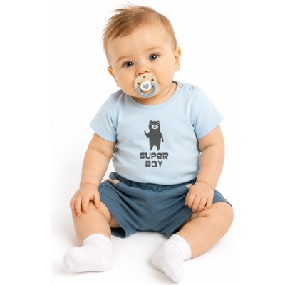Mamatti Mamatti Kojenecké body krátký rukáv Bear mátová