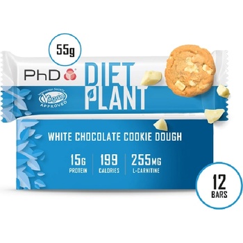 PhD Nutrition Diet Plant Bar, 1x55 Grams/12 bars box/