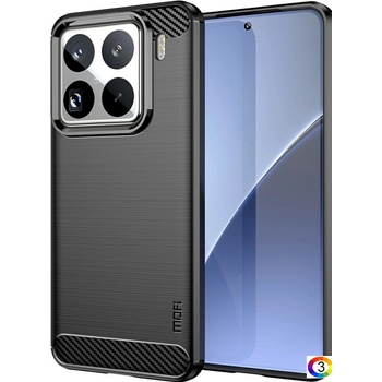 Xiaomi MOFI JK TPU Калъф с Карбонова Текстура + Скрийн Протектор за Xiaomi 15 Pro - Черен, Тъмносин, Червен