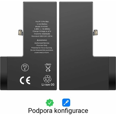 Baterie iPhone 15 Pro Max - podpora konfigurace - originál BMS BT0168