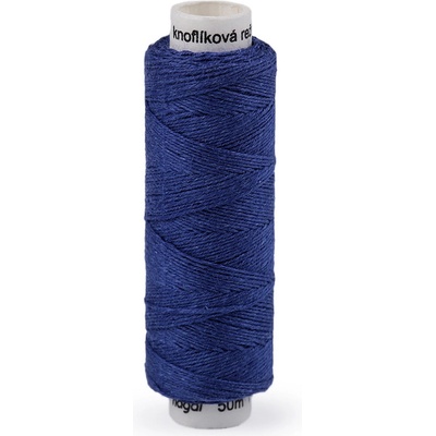 Nitě lněné knoflíkové 50 m Varianta: 548 modrá královská, Balení: 1 ks