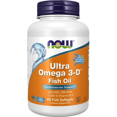Now Foods Ultra Omega 3-D Fish Oil Fish Gelatin 90 kapsúl