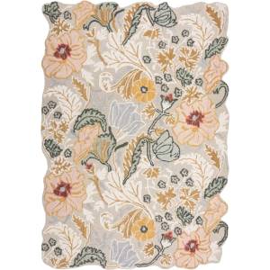 Flair Rugs Светлорозов ръчно изработен вълнен килим 120x170 cm Daphne Shaped Floral - Flair Rugs (503119377398)