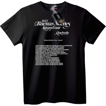 NOONEBRAND Тениска Buenas Noches Latam Tour 2025 - M, Black