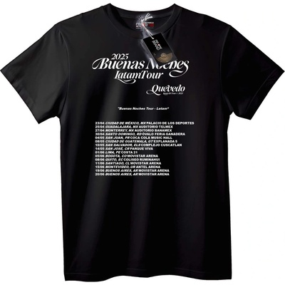 NOONEBRAND Тениска Buenas Noches Latam Tour 2025 - M, Black
