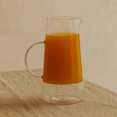 Hübsch – skleněný džbán Lemonade, jantarový, 1300 ml