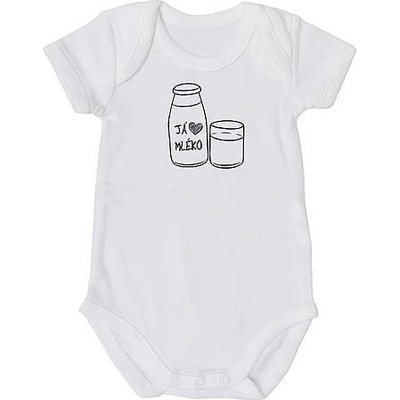 Bohemia Gifts Dětské body s potiskem Miluji mléko