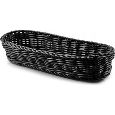 Affek Design HIWI8288 Plastový košík na chlieb pečivo príbor čierny 26 x 10 x 6 cm