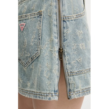 Guess Originals Дънкова пола Guess Originals в синьо къса със стандартна кройка W5GD1L D5OTA (W5GD1L.D5OTA)
