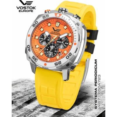 Vostok Europe VK67/650A723 Žlutý silikonový řemínek