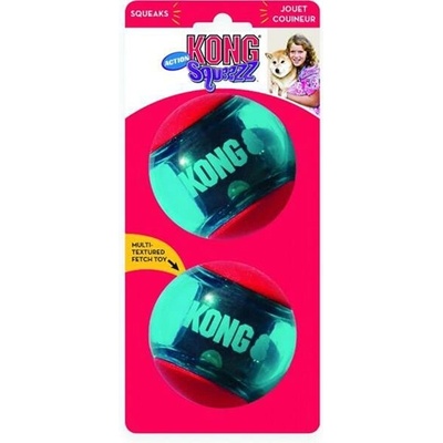 Kong Dog Squeezz Action Lopta s pískatkom guma termoplastická L 2ks