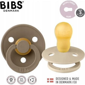 Bibs Colour z prírodného kaučuk 2ks vanilla dark oak