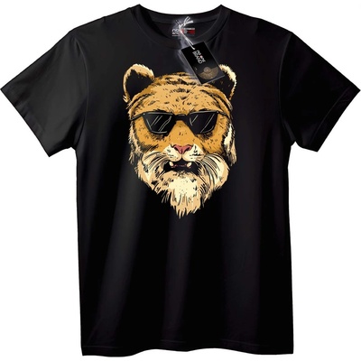 NOONEBRAND Тениска Як лъв със слънчеви очила - XS, Black