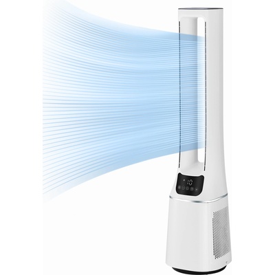 Midea MFP-120 (WH) 2 in 1 Tower Fan Quiet 38dB Air Purifier CADR 120 for 47.6㎡ LED Display Remote Control Oscillation 12H Timer White
