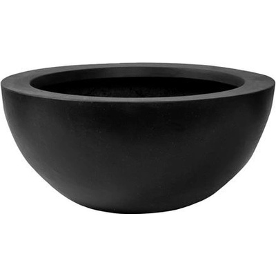 Pottery Pots květináč Vic Bowl S Black Natural Fiberstone 38,5 x 18 cm