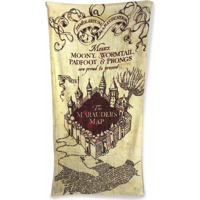 Groovy osuška Harry Potter záškodnícka mapa 75 x 150 cm