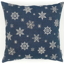 Frau Perez Textiles vánoční Modrá vločka 45 x 45 cm