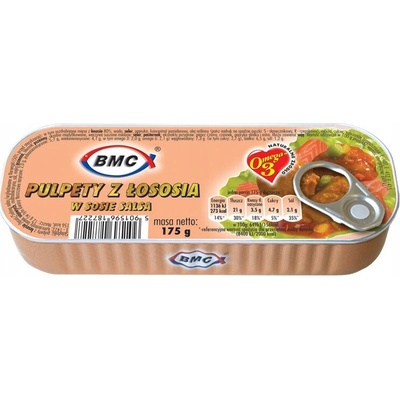 Mäsové Guličky z lososa v omáčke salsa 175g BMC