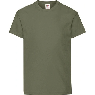 Fruit of the Loom Dětské triko 61-019-0 Classic Olive