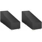 vidaXL Покривала за шезлонги 2 бр 12 капси 205x75x40/70 см полиетилен (3155394) - vidaxl